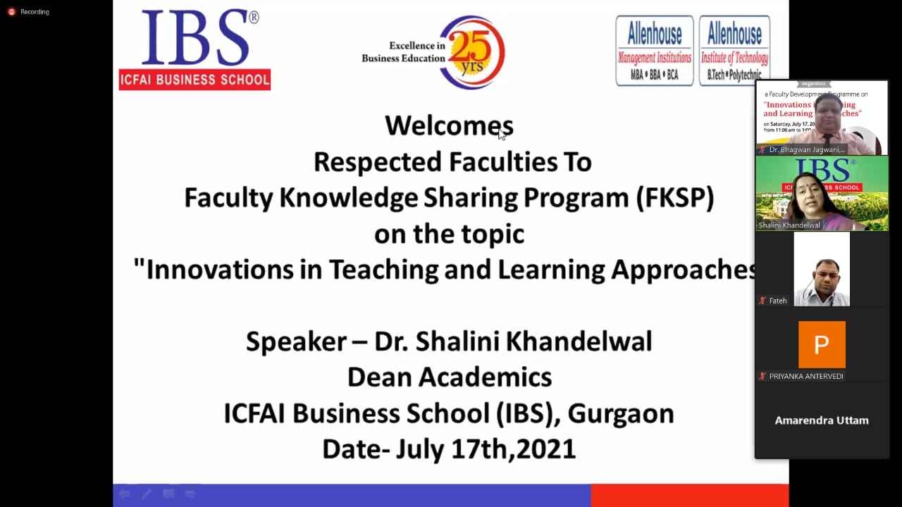 You are currently viewing Faculty Development Programme on ‘Innovations in Teaching & Learning Approaches