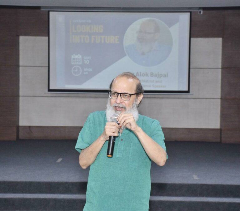 Dr. Alok Bajpai, delivered a powerful guest lecture that left students motivated and eager to take on new challenges